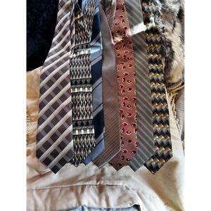 Vintage Silk Necktie Lot 7 Italian Designer‎ Paulo Conti Gino Rossini Mens